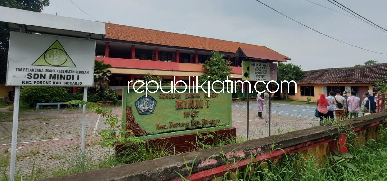 MUSEUM - Pj Bupati Sidoarjo, Hudiyono berencana memanfaatkan Gedung SDN Mindi 1, Kecamatan Porong, Sidoarjo sebagai Museum Geopark Lusi, Sabtu (16/01/2021).