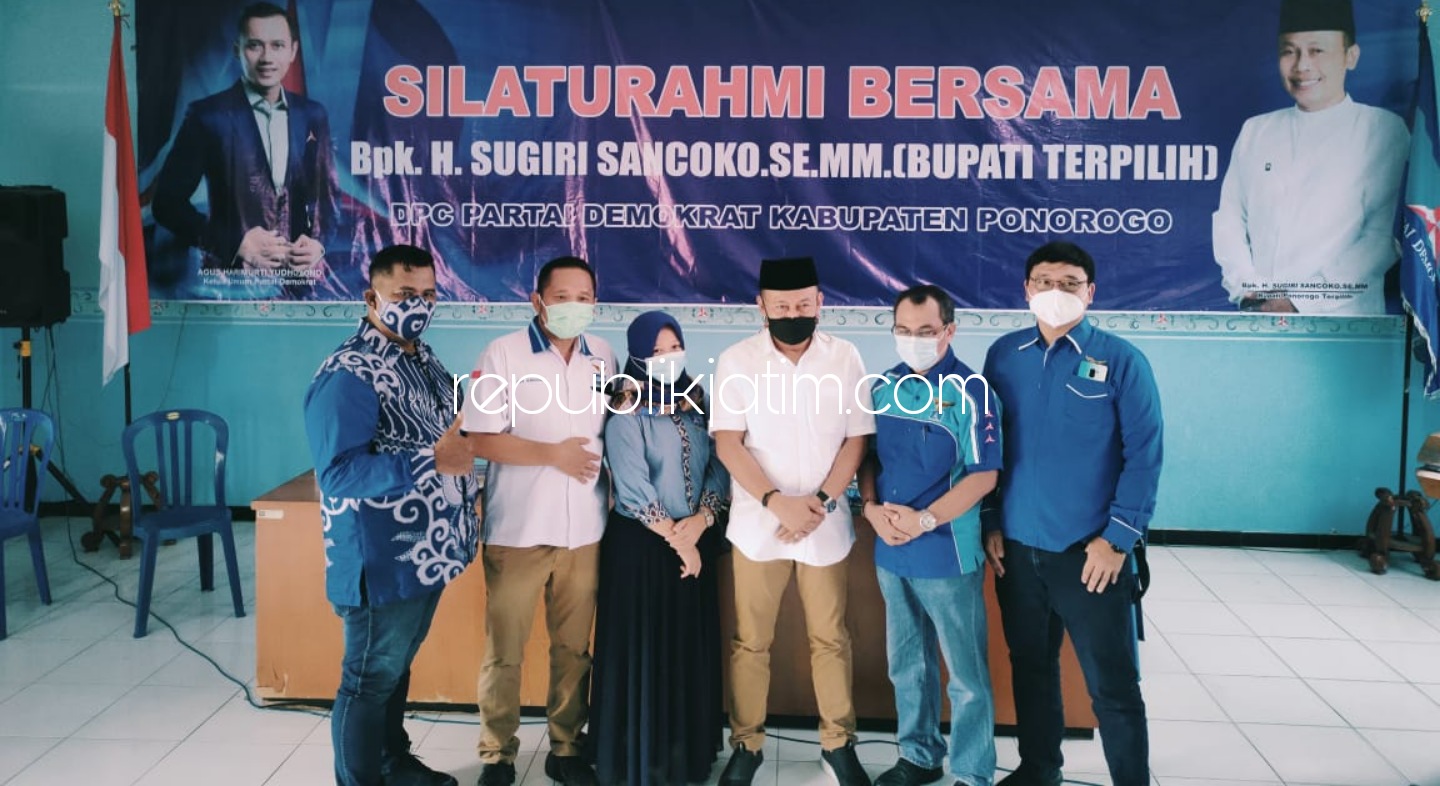 SILATURRAHMI POLITIK - Rombongan Sugiri Sancoko saat ketemu Ketua Partai Gerindra, Partai Demokrat dan PKS Ponorogo, Selasa (16/02/2021). 