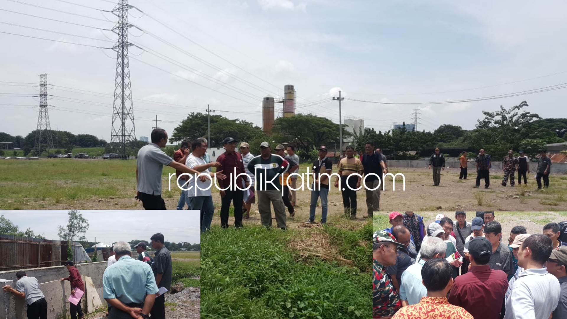 SIDAK - Sejumlah anggota dan pimpinan Komisi A DPRD Sidoarjo menggelar sidak ke lokasi pembangunan Rumah Persemayaman Jenazah di Kelurahan Ketegan, Kecakatan Taman, Sidoarjo, Sabtu (23/03/2019).