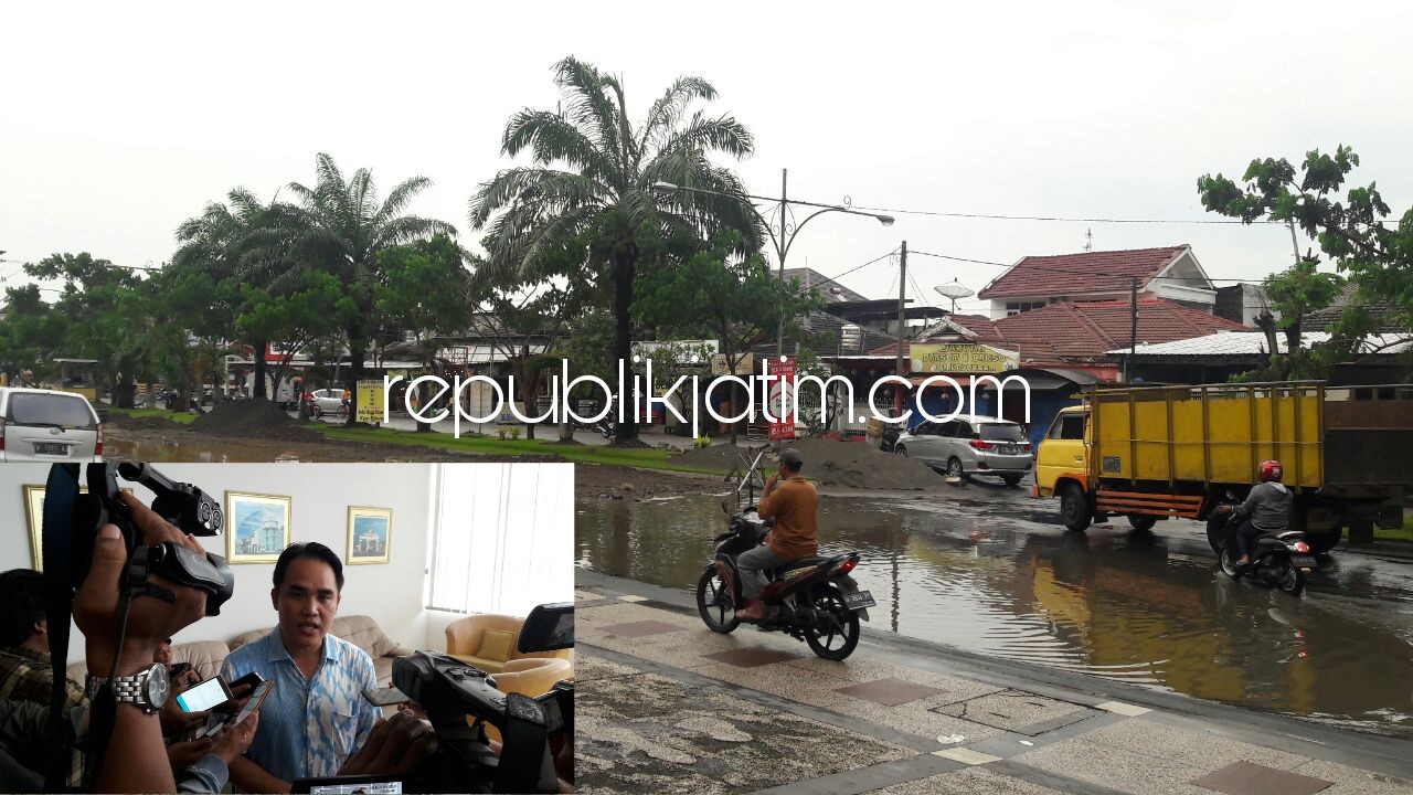 PERBAIKAN - Pengembang Perumahan Delta Sari Indah dan Delta Sari Baru, PT Damai Putra Grup (DPG) berkonsentrasi memperbaiki jalan utama yang selesai 80 persen daripada konsentrasi menanggapi laporan warga ke Polda Jatim soal fasum dan fasos pekan kemarin.