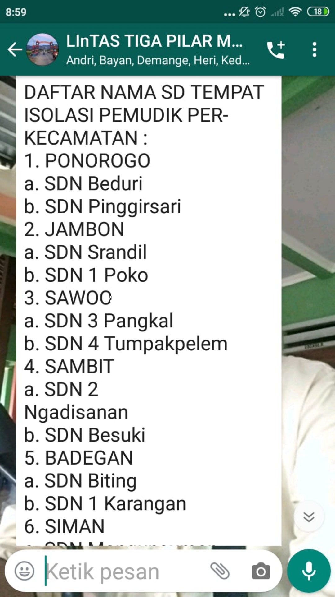 BEREDAR - Kabar yang beredar di Medsos meresahkan wali murid lantaran sejumlah SD bakal dijadikan ruang isolasi akan tetapi kabar itu hoax, Minggu (05/04/2020).