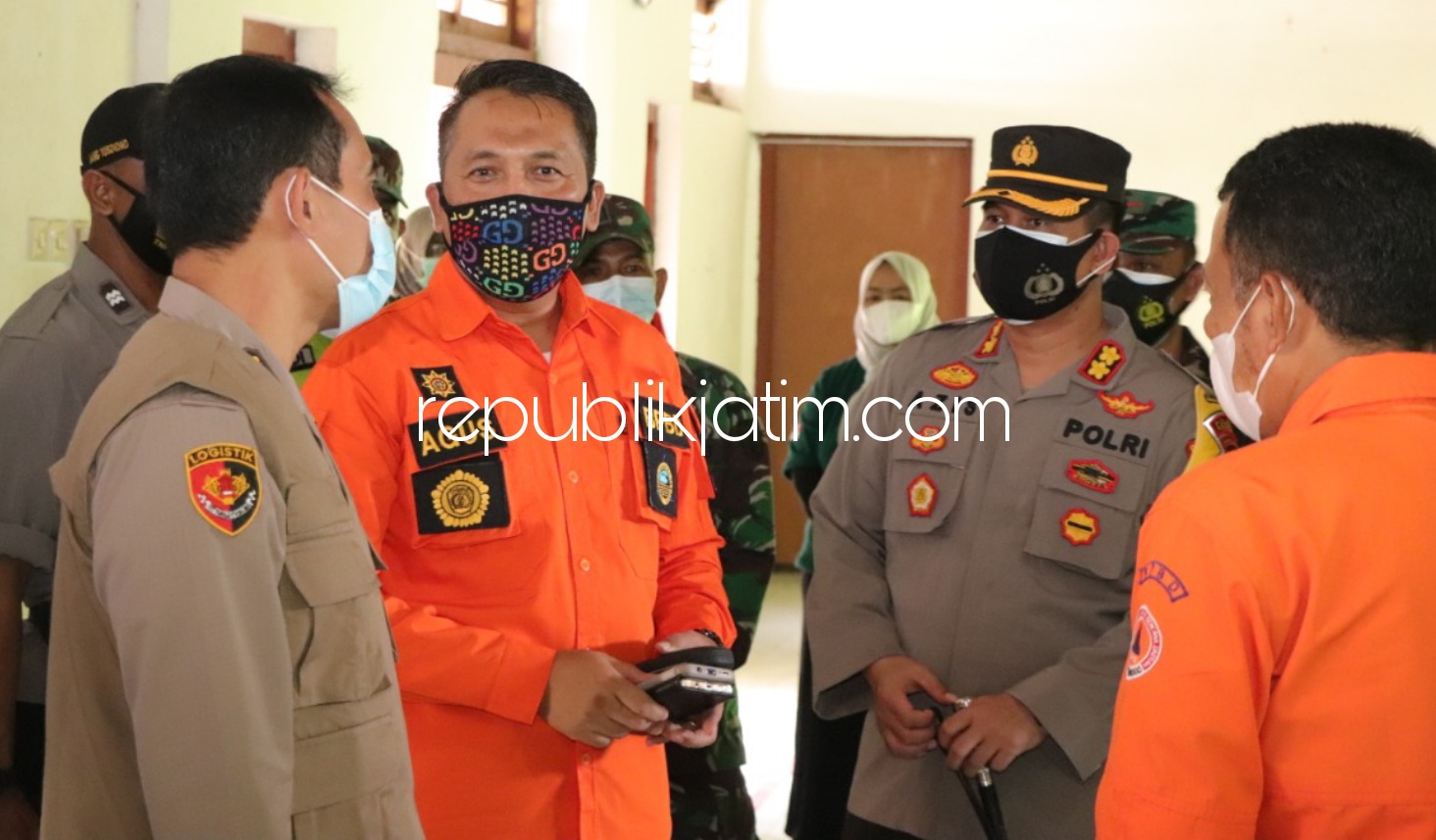KUNKER - Tim Satgas Covid-19 pusat saat berkunjung ke Pemkab Ponorogo untuk mengecek kesiapan Satgas Covid-19 Kabupaten Ponorogo, Jumat (07/05/2021).