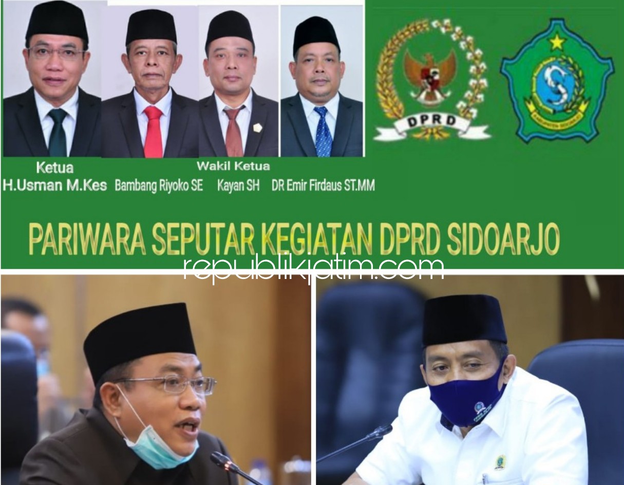 Ketua DPRD Sidoarjo, Usman dan Ketua Komisi D DPRD Sidoarjo, M Dhamroni Chudlori