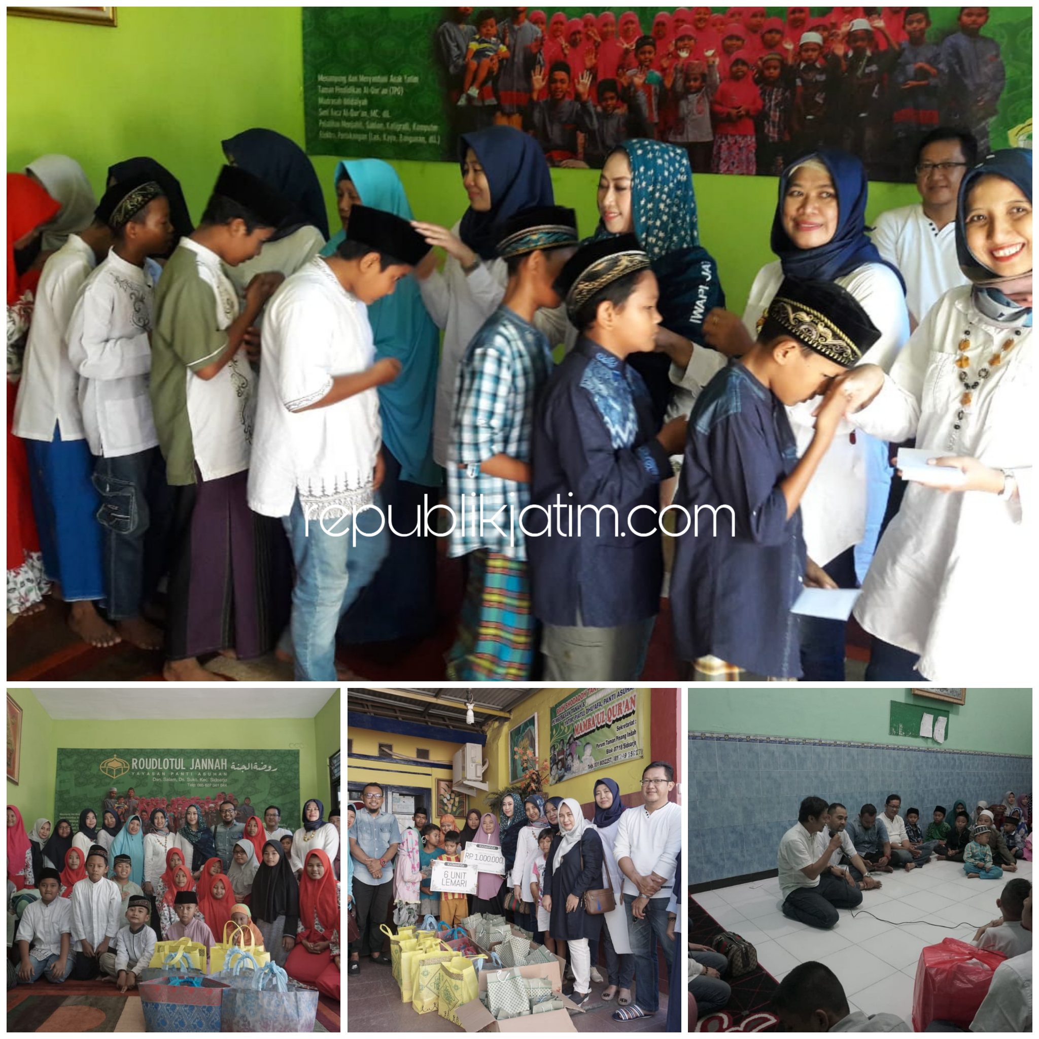 ROADSHOW - Sejumlah anggota dan pengurus IKA Smanivda menggelar roadshow ke sejumlah Panti Asuhan di Sidoarjo untuk menuntaskan program Ramadhan Berbagi, Minggu (26/05/2019) petang.