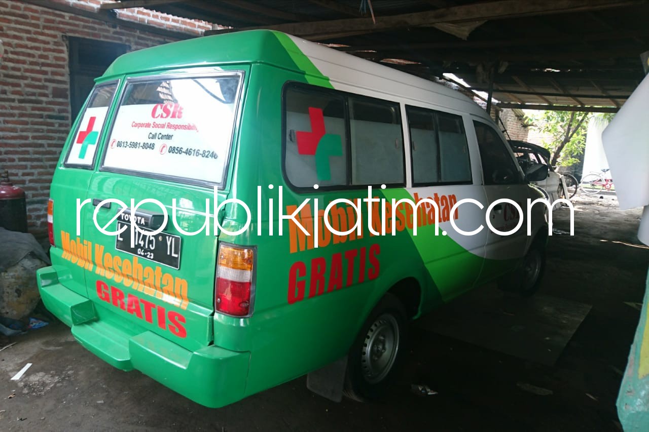 GRATIS - SMK YPM 8 Sidoarjo menyulap mobil seharga Rp 35 juta untuk dijadikan Mobil Kesehatan yang disediakan untuk warga sekitar sekolah secara gratis sebagai program CSR, Selasa (12/06/2018).