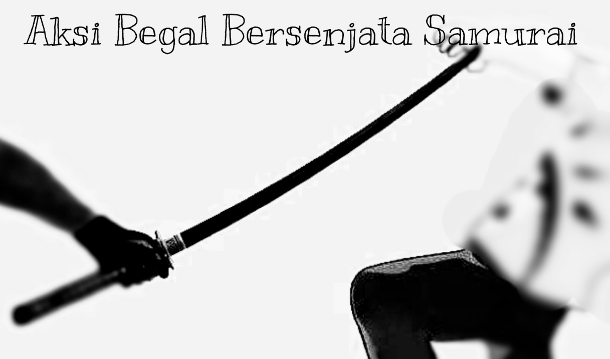 Foto ilustrasi kawanan begal beraksi di Barengkrajan, Kecamatan Krian, Sidoarjo menggunakan Samurai.