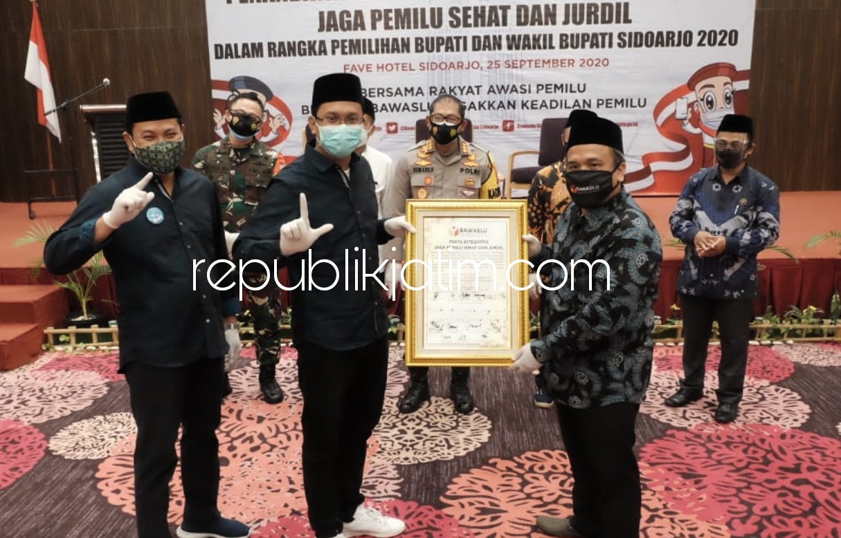 REFLEKSI - Paslon Bupati - Wakil Bupati, Ahmad Muhdlor Ali (Gus Muhldor) - Subandi memaknai Hari Kesaktian Pancasila 1 Oktober sebagai momentum rekonsiliasi bersama membangun Sidoarjo lebih sejahtera di tengah pandemi Covid-19.