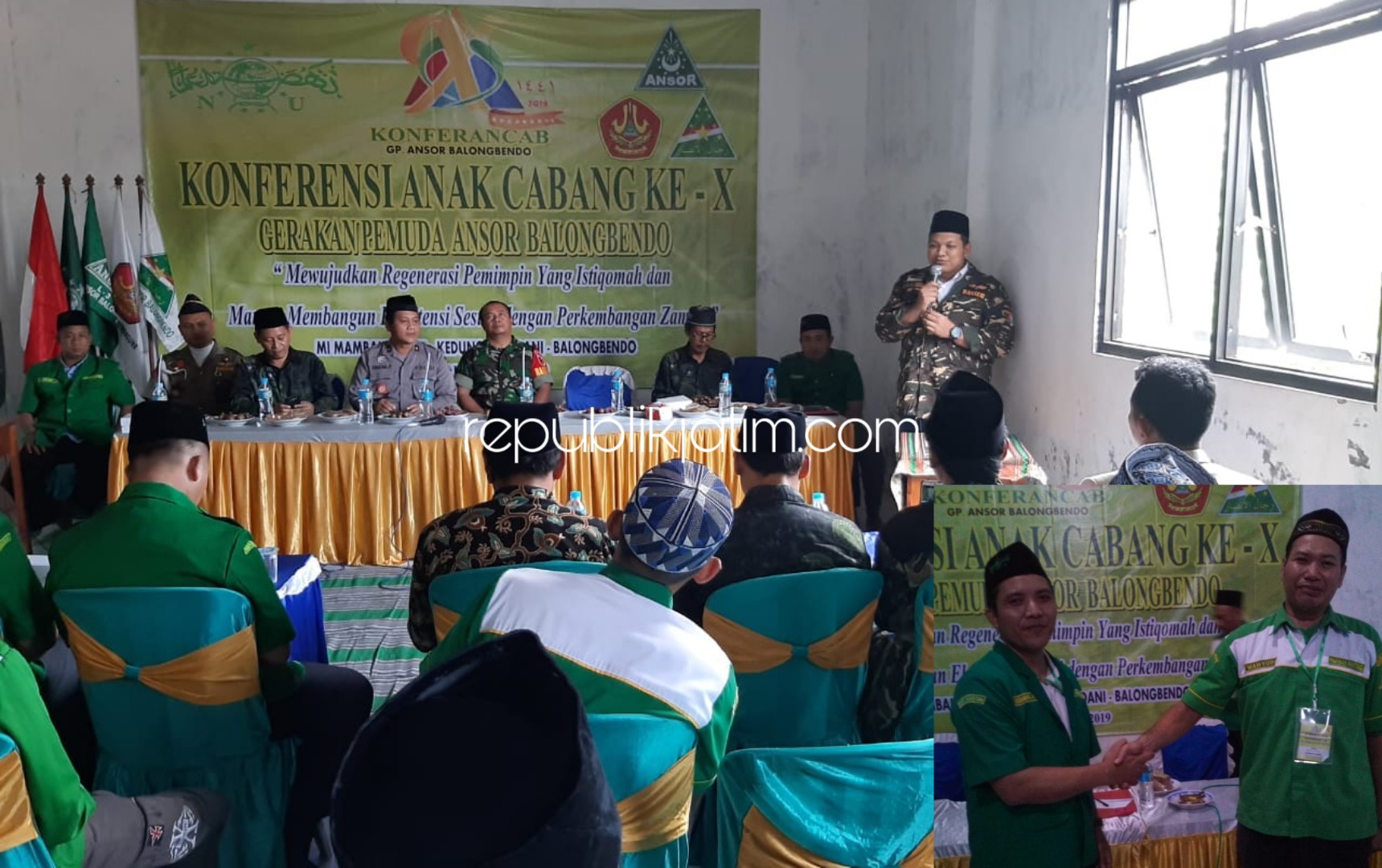 TERPILIH - Misbakhul Munir terpilih menjadi Ketua PAC Ansor Balongbendo dalam konferensi Anak Cabang di MI Mamba'ul Ulum Desa Kedungsukodani, Kecamatan Balongbendo, Sidoarjo, Minggu (15/12/2019).