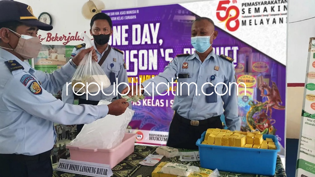 TERTINGGI - Omzet pendapatan narapidana Lapas dan Rutan di Jatim tertinggi se Indonesia dengan menjual 95.698 produk, Rabu (27/04/2022).
