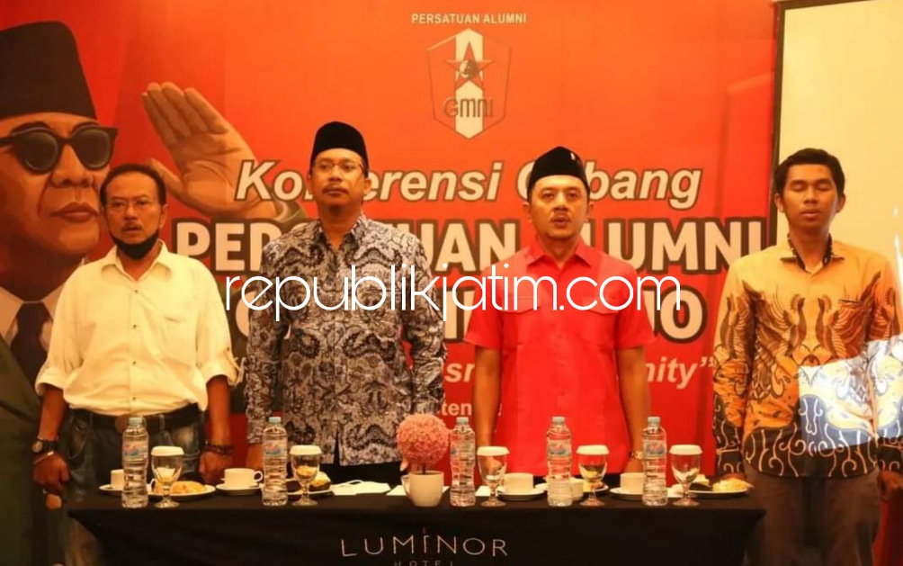 DORONG - Bupati Sidoarjo Ahmad Muhdlor Ali mendorong GMNI dan para alumninya ikut terlibat dalam pembangunan Sidoarjo di Luminor Sidoarjo, Sabtu (26/09/2022).