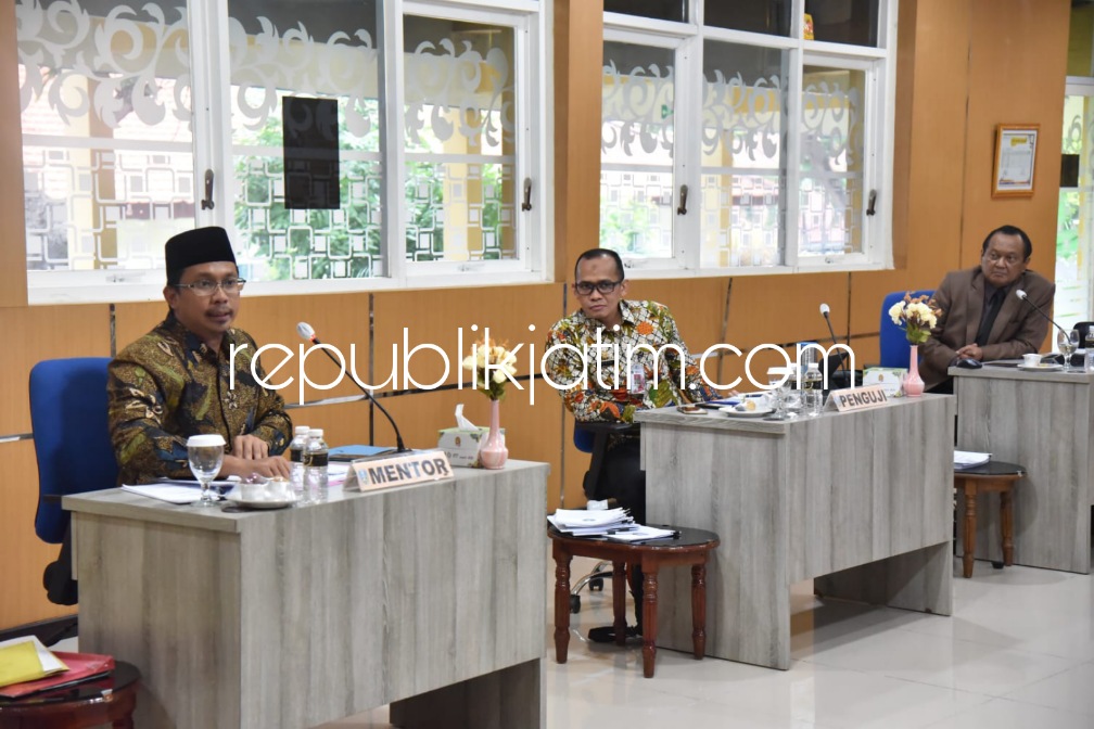 MENTOR - Bupati Sidoarjo, Ahmad Muhdlor Ali menjadi mentor bagi empat kepala Organisasi Perangkat Daerah (OPD) di lingkungan Pemkab Sidoarjo yang mengikuti Pelatihan Kepemimpinan Nasional (PKN) Tingkat II angkatan XXIV di BPSDM Jatim, Rabu (05/10/2022).