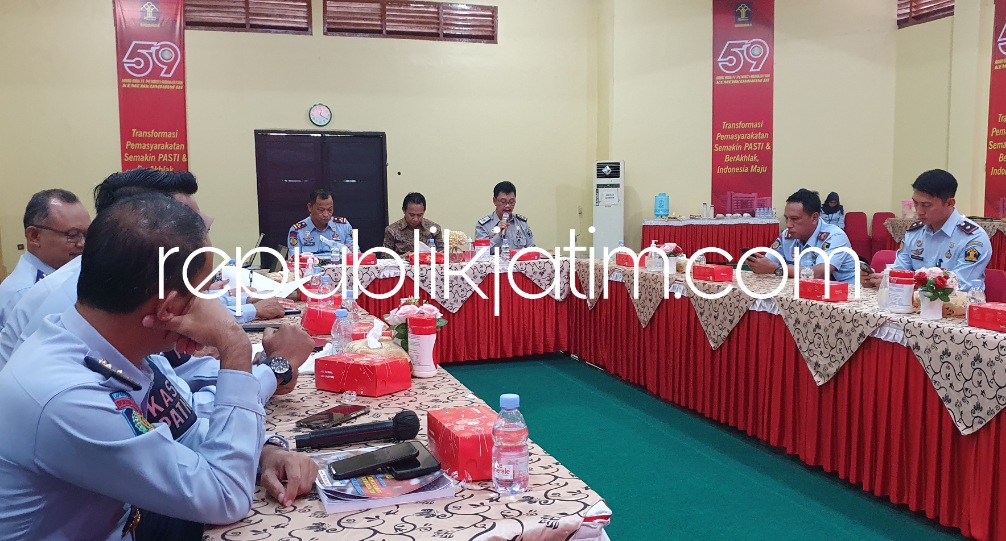 MITIGASI - Ombudsman Republik Indonesia (ORI) mitigasi bencana non alam di 3 Unit Pelaksana Teknis (UPT) Pemasyarakatan di Jatim dipimpin Keasistenan PPS - KUMPM, Andi, Selasa (30/05/2023). 