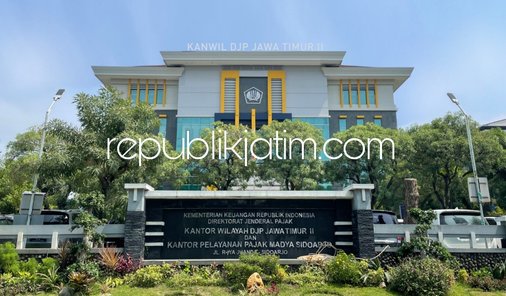 PAJAK - Kanwil Direktorat Jenderal Pajak (DJP) Jawa Timur II yang beralamat di JL Raya Juanda, Desa Semambung, Kecamatan Gedangan, Sidoarjo, Senin (17/07/2023). 