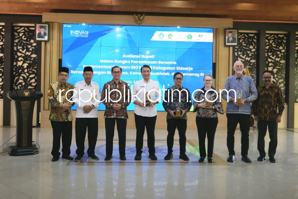 STOP - Pj Sekretaris Sidoarjo, Andjar Surjadianto mengajak penerapan aksi Stop Bullying bagi siswa Sekolah Dasar (SD) dan Madrasah Ibtidaiyah (MI) di Sidoarjo bersama Bappenas, Kemendikbudristek dan Kemenag RI di Pendopo Delta Wibawa, Rabu (04/10/2023).