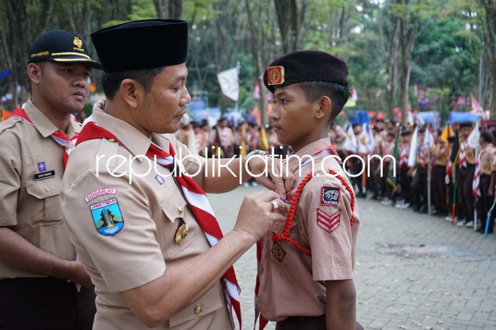 BUKA - Ketua Kwarcab Sidoarjo, Kakak Subandi, di Bumi Perkemahan Advent Mahanaim, Desa Sumberwekar, Kecamatan Prigen, Kabupaten Pasuruan, Rabu (01/11/2023).