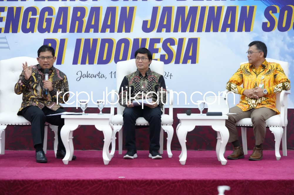 CAPAIAN - Direktur Utama BPJS Kesehatan, Ghufron Mukti saat pertemuan bersama Dewan Jaminan Sosial Nasional (DJSN) di Jakarta menyampaikan soal capaian BPJS Kesehatan, Jumat (11/01/2024).