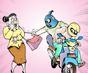 ILUSTRASI - Ilustrasi proses penjambretan