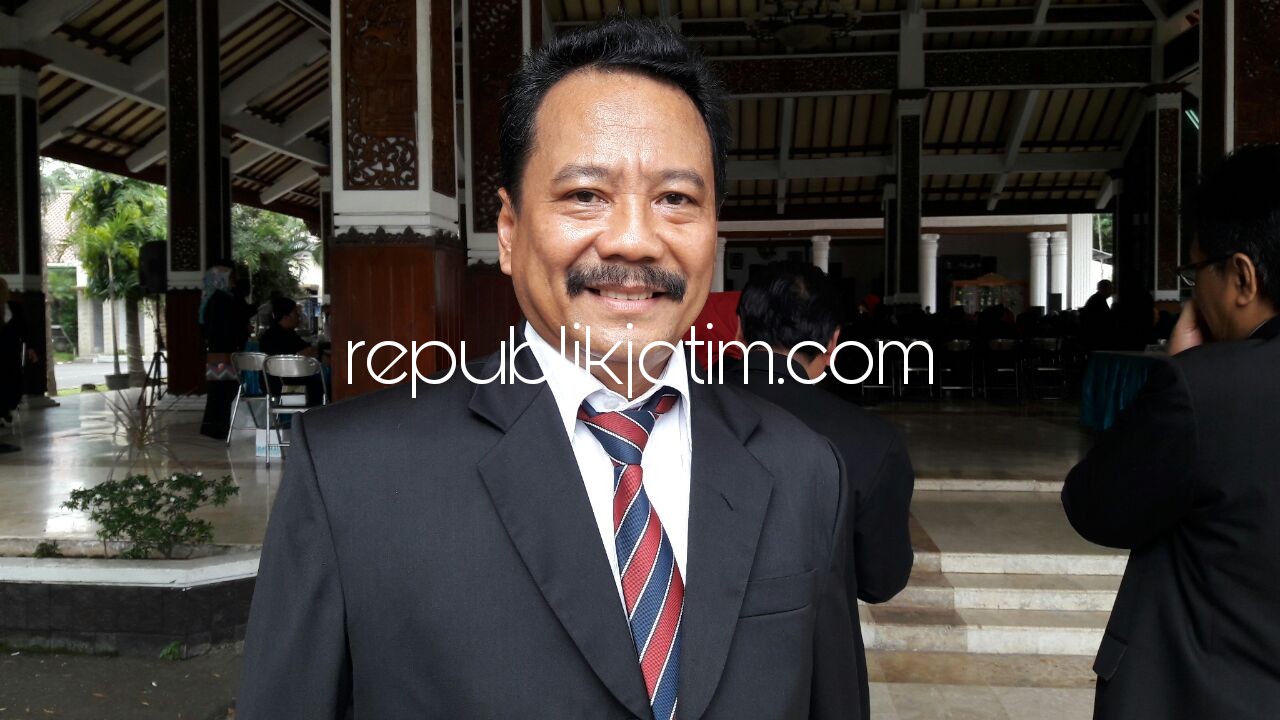 Sekretaris Bakesbangpol Pemkab Sidoarjo, Zainul Arifin memaparkan pemetaan potensi konflik Pilkades Serentak, Kamis (11/01/2018).